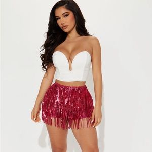 New Fashion Nova Hot Pink Sequin Shorts